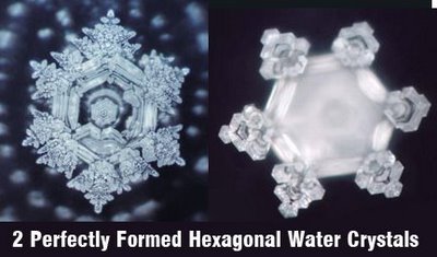 hexagonal water crystals